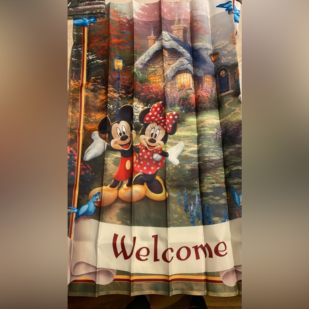 Disney Mickey and Minnie “Welcome”  Friends & Family Outdoor flag